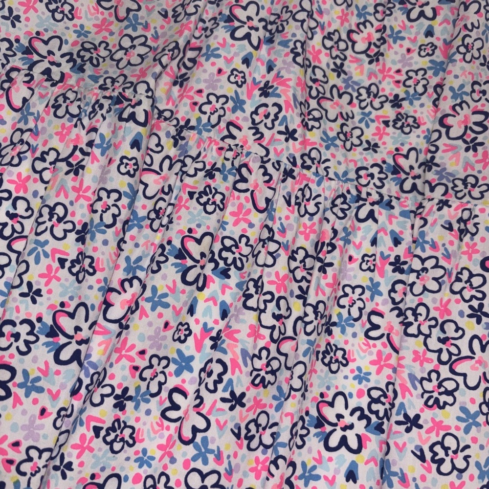 Lilly Pulitzer Novella Tiered Dress Sz M Multi Sun Resort Travel Lined Cotton - Picture 7 of 12